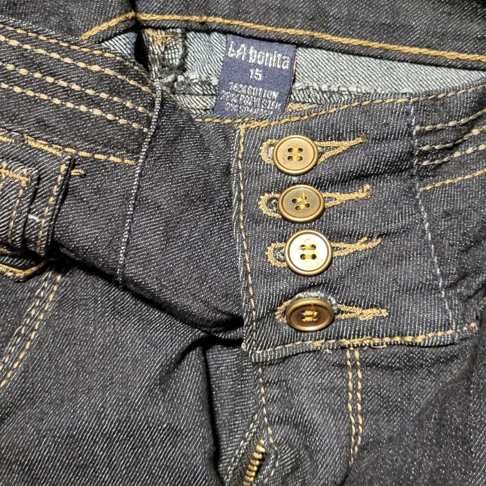 Highrise dark denim jeans